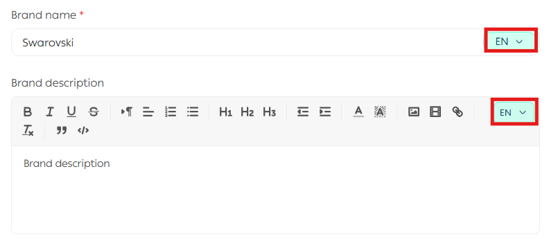 How to enter store data in multiple languages