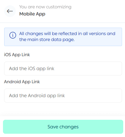 Store menus | Customizing the header & footer