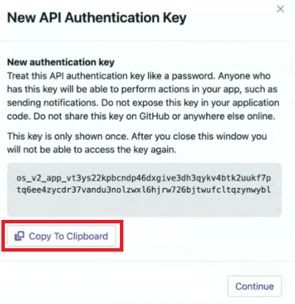 Connecting OneSignal for push notifications