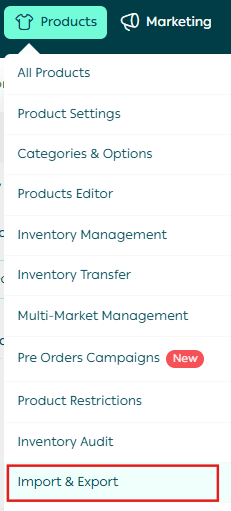 Importing and updating products