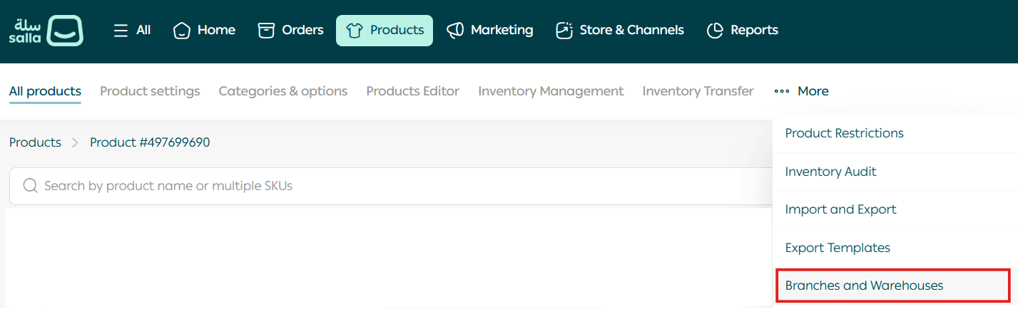 Adding and managing branches and warehouses