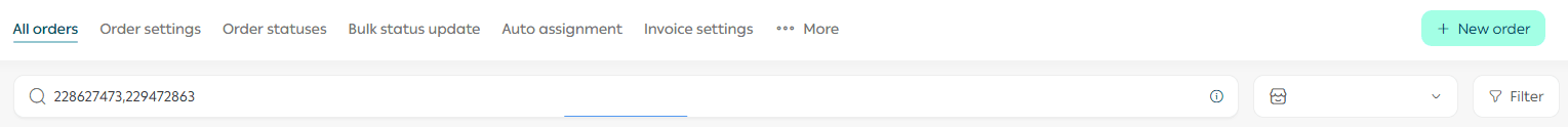 Managing the Orders Page