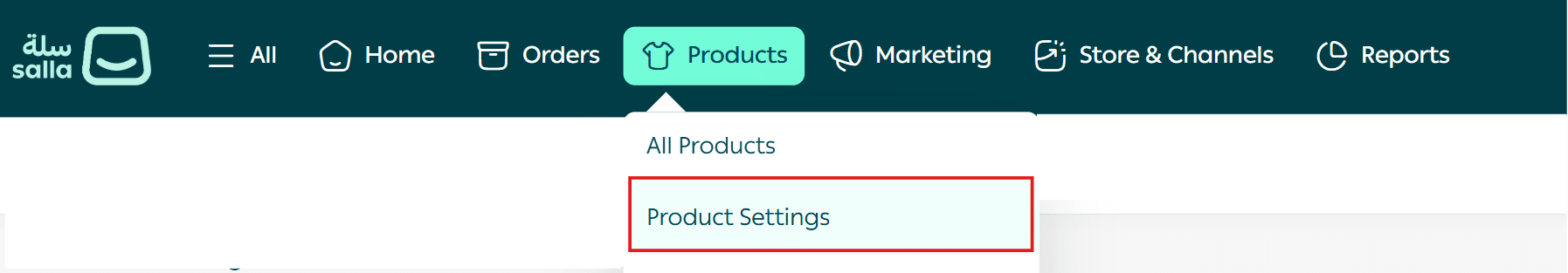 Product settings