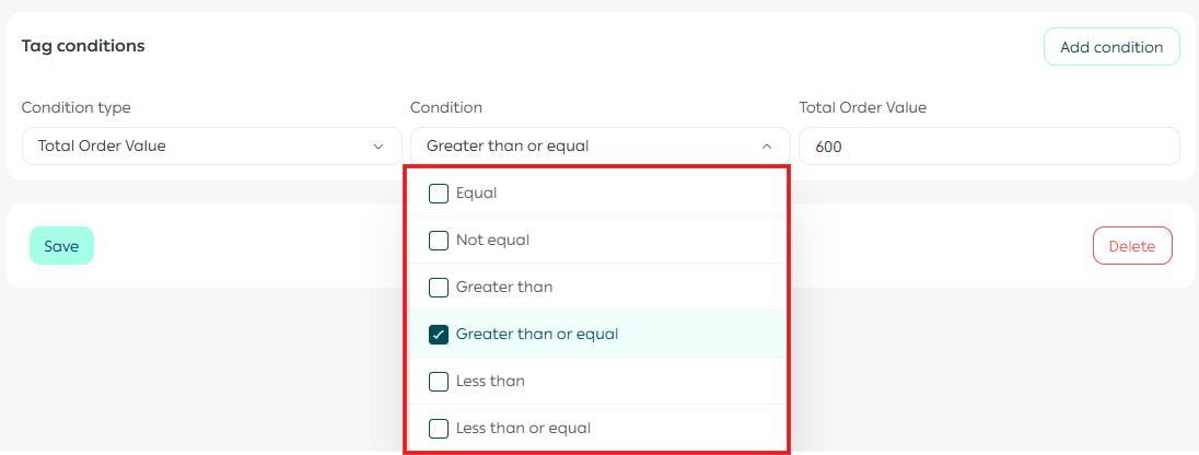Automatic order tags