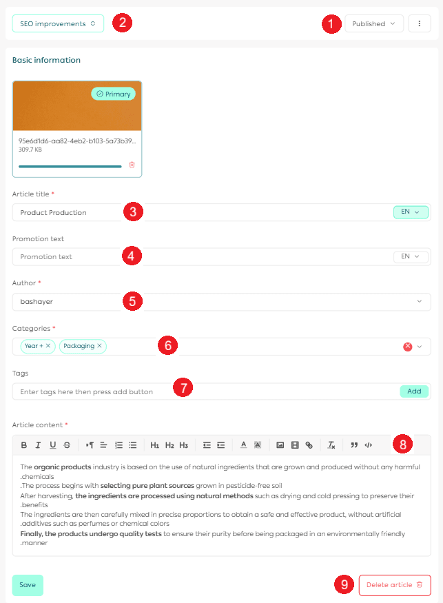 Managing your store blog on Salla
