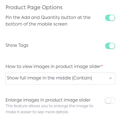 Theme design options