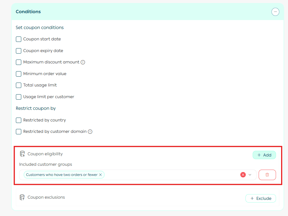 Customer groups