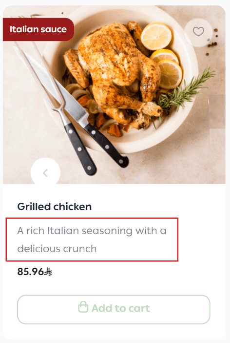 Adding food & beverage products