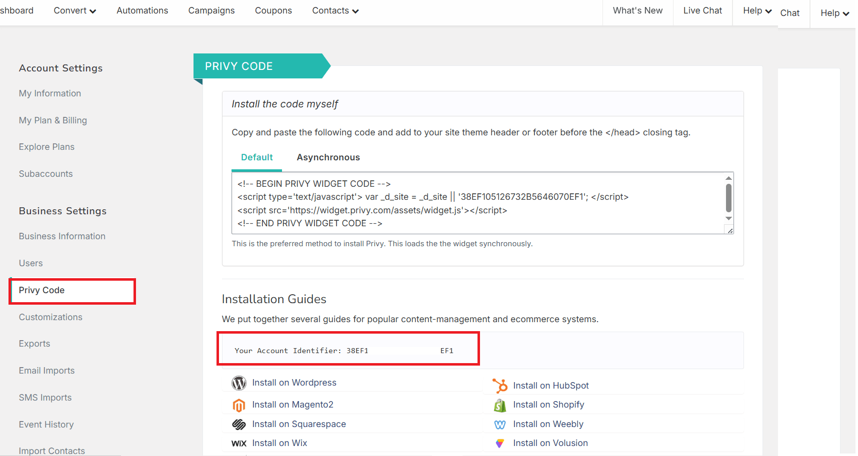 Integrating Privy for e-commerce marketing