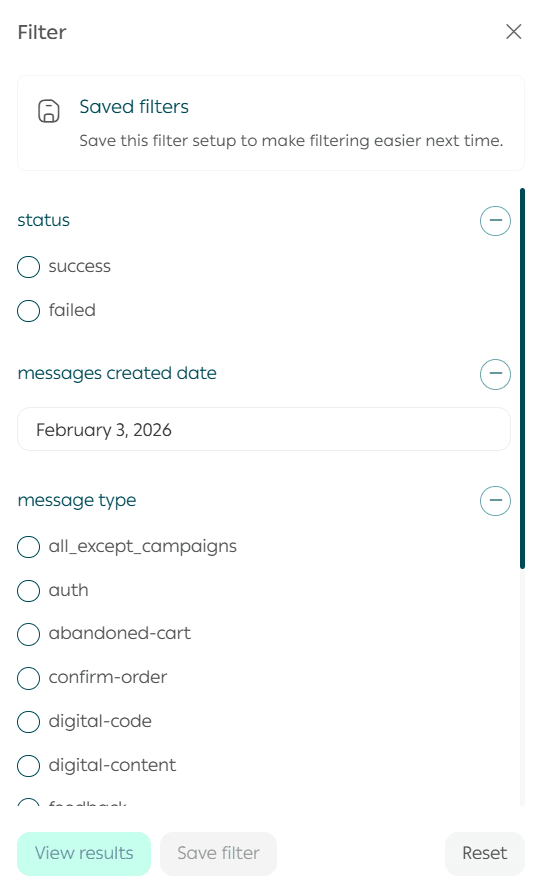 Viewing activity logs, SMS logs, and export logs