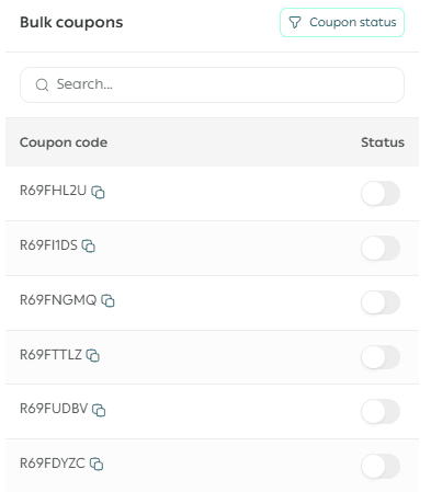 Adding a new coupon or coupon group