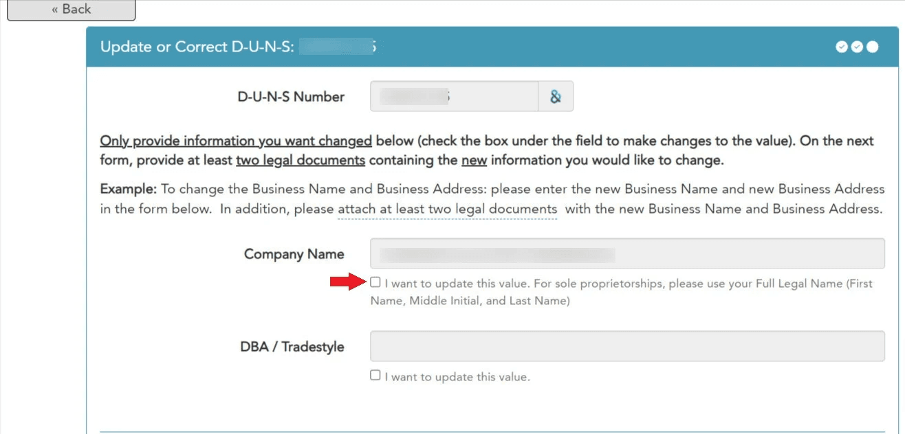 Global company identifier (D-U-N-S Number)
