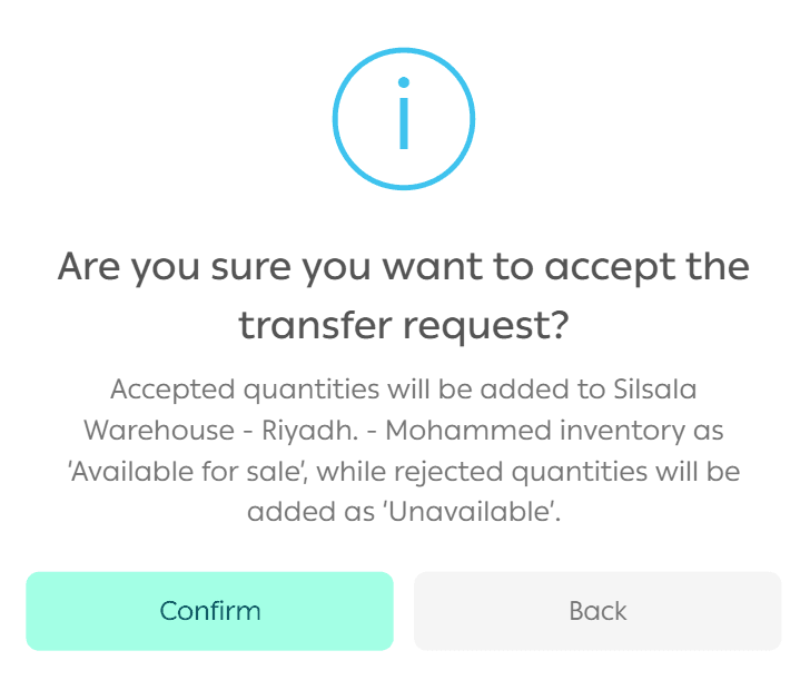 Inventory transfer