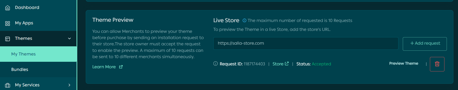 Theme development requests