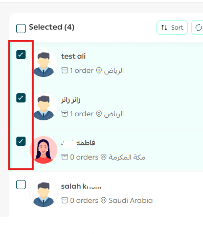 Performing actions on multiple customers at once (Bulk actions)