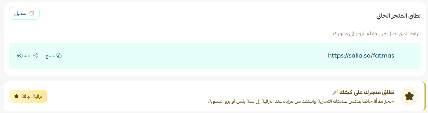 Registering a custom domain from Salla