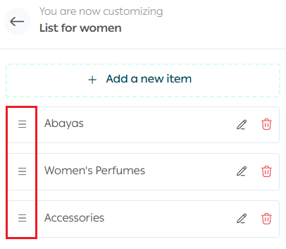 Managing menus by theme version