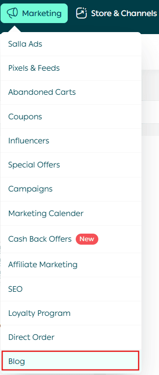 Managing your store blog on Salla