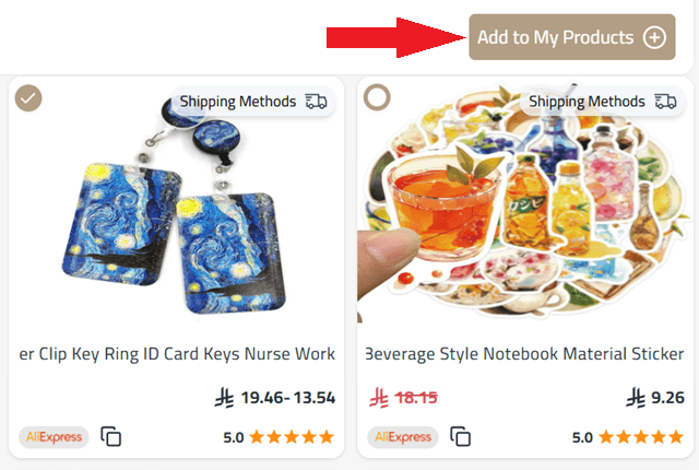 AliExpress integration using Auto Drop