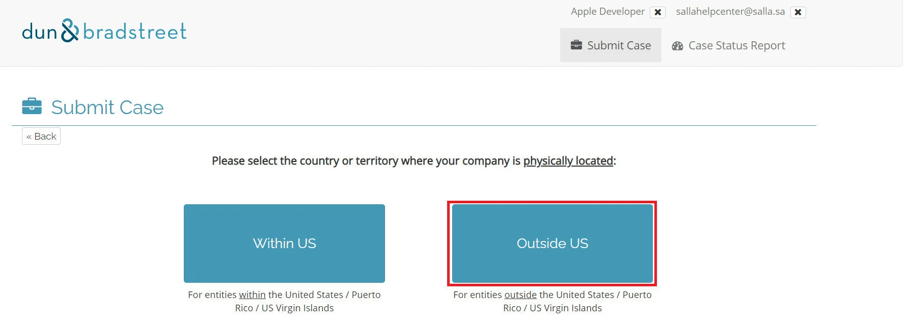 Global company identifier (D-U-N-S Number)