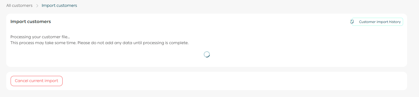Importing customers