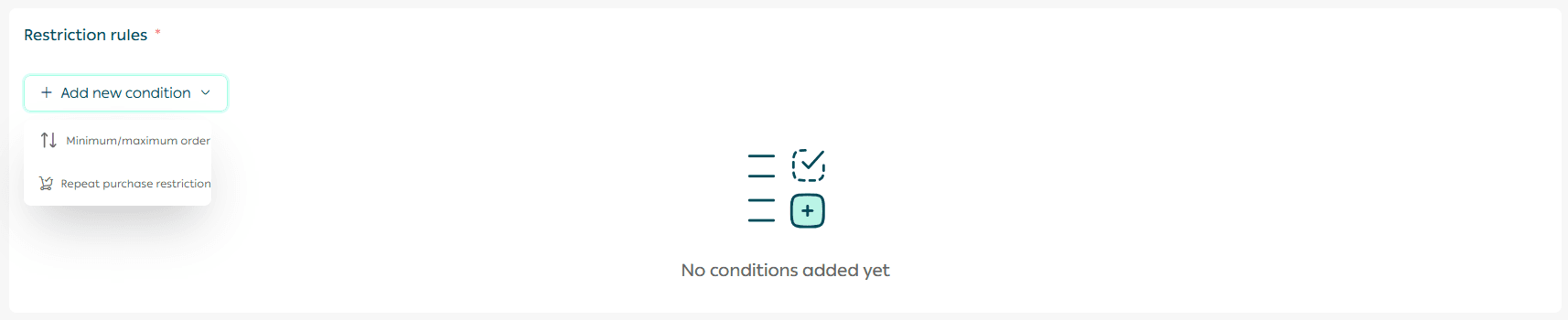 Create and manage product restrictions