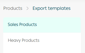 Product export templates
