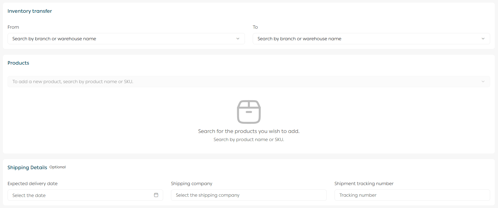 Inventory transfer