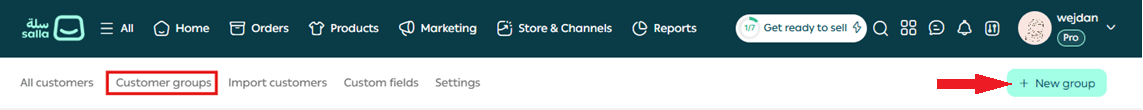 Customer groups