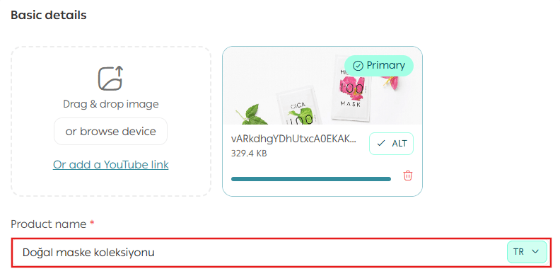 How to enter store data in multiple languages