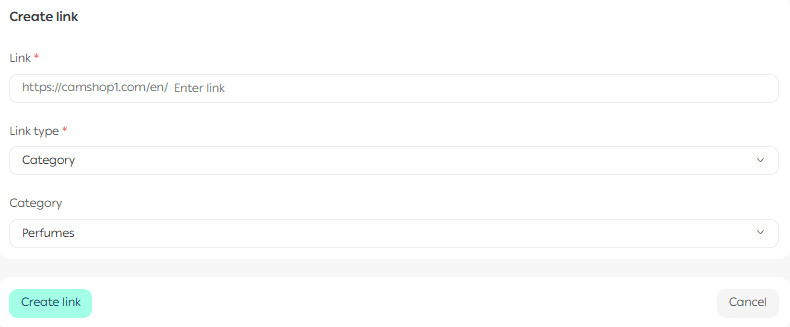 Create, import, and manage custom links