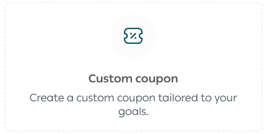 Adding a new coupon or coupon group