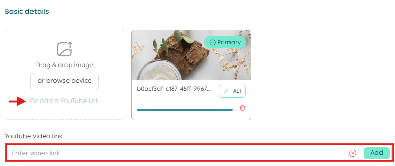 Add product images and videos