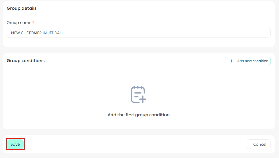 Customer groups