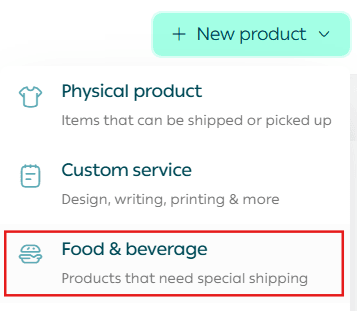 Adding food & beverage products