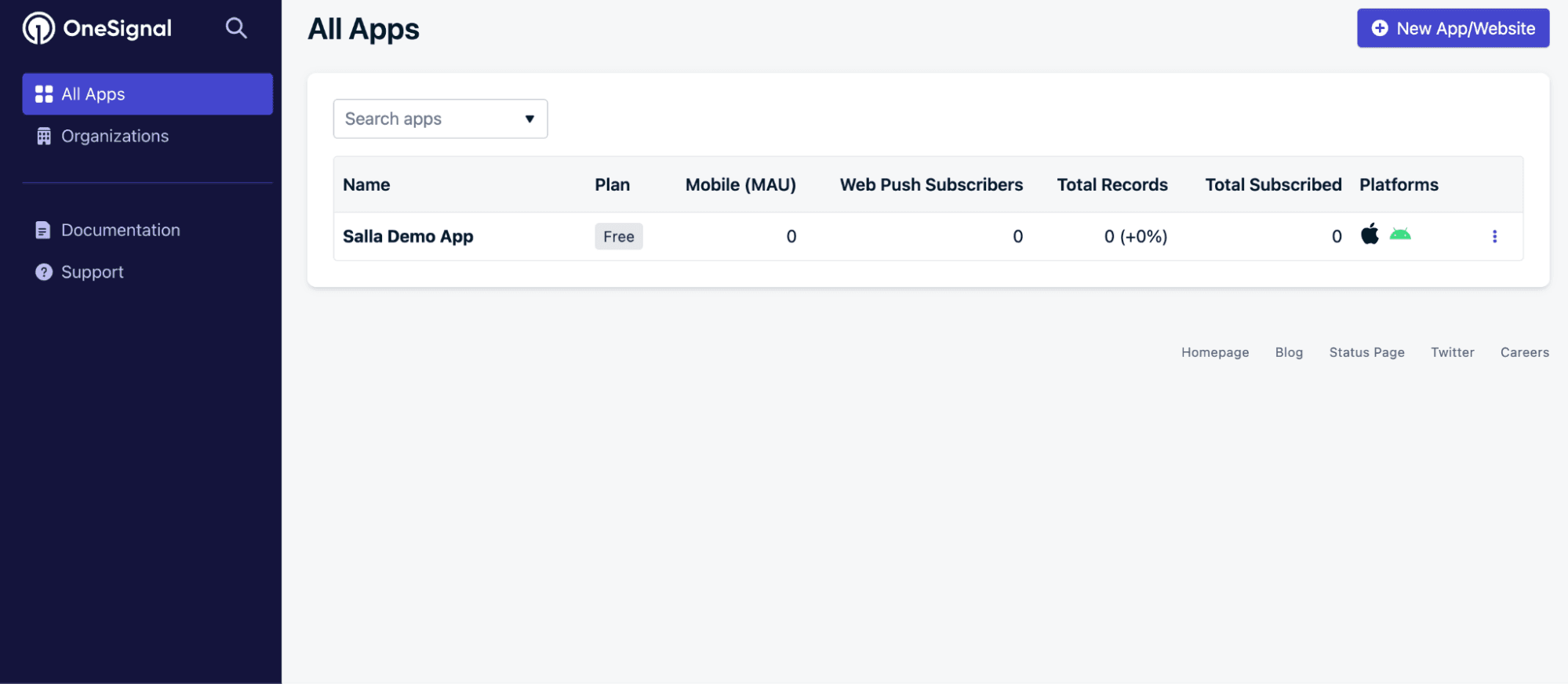 Connecting OneSignal for push notifications