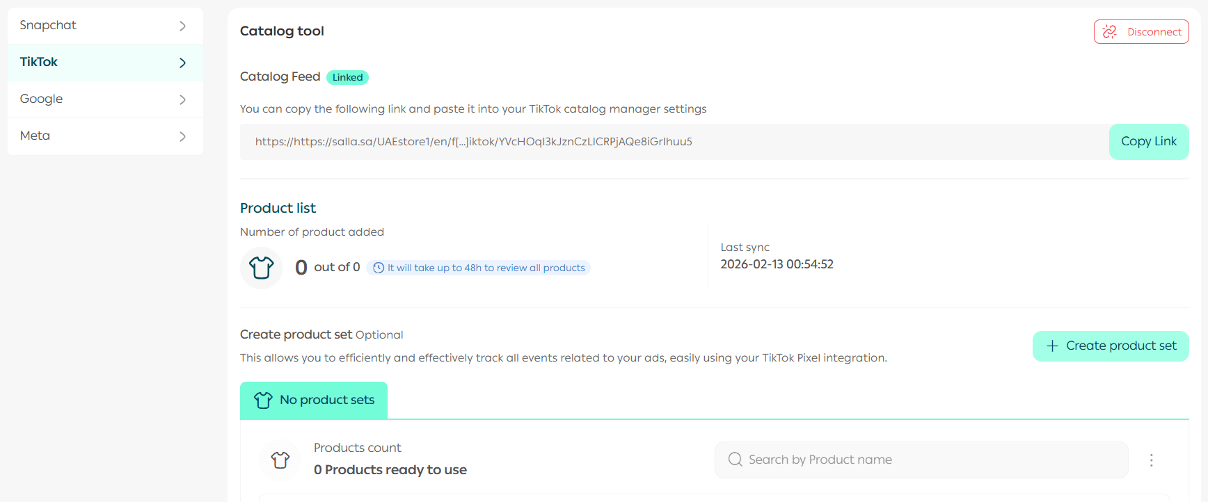 Connecting your advertising accounts with Salla Ads | Integration tools guide