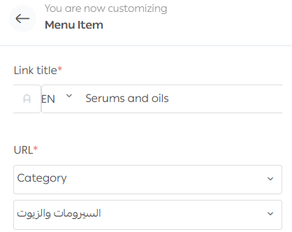 Managing menus by theme version