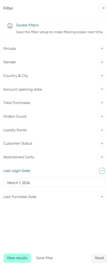 Customer management page & creating a new customer profile