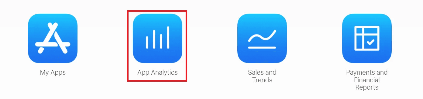 Viewing Apple app analytics