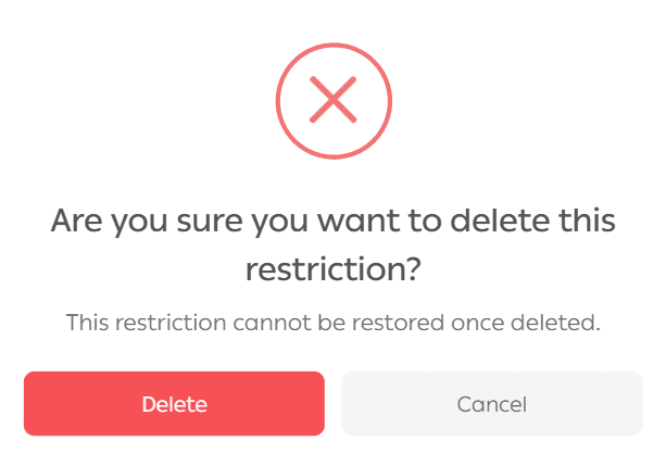 Create and manage product restrictions