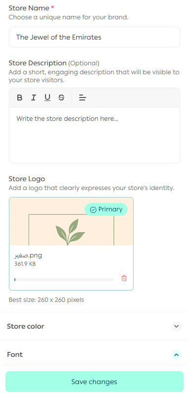 Store identity customization