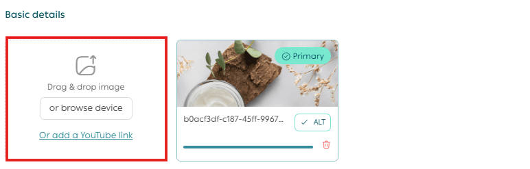 Add product images and videos