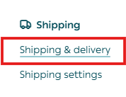 Shipping reports page