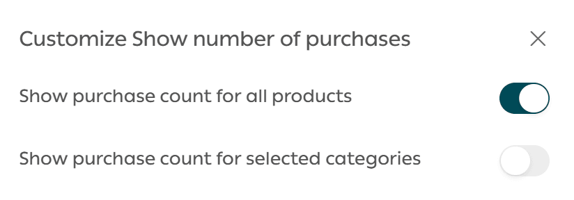 Product settings