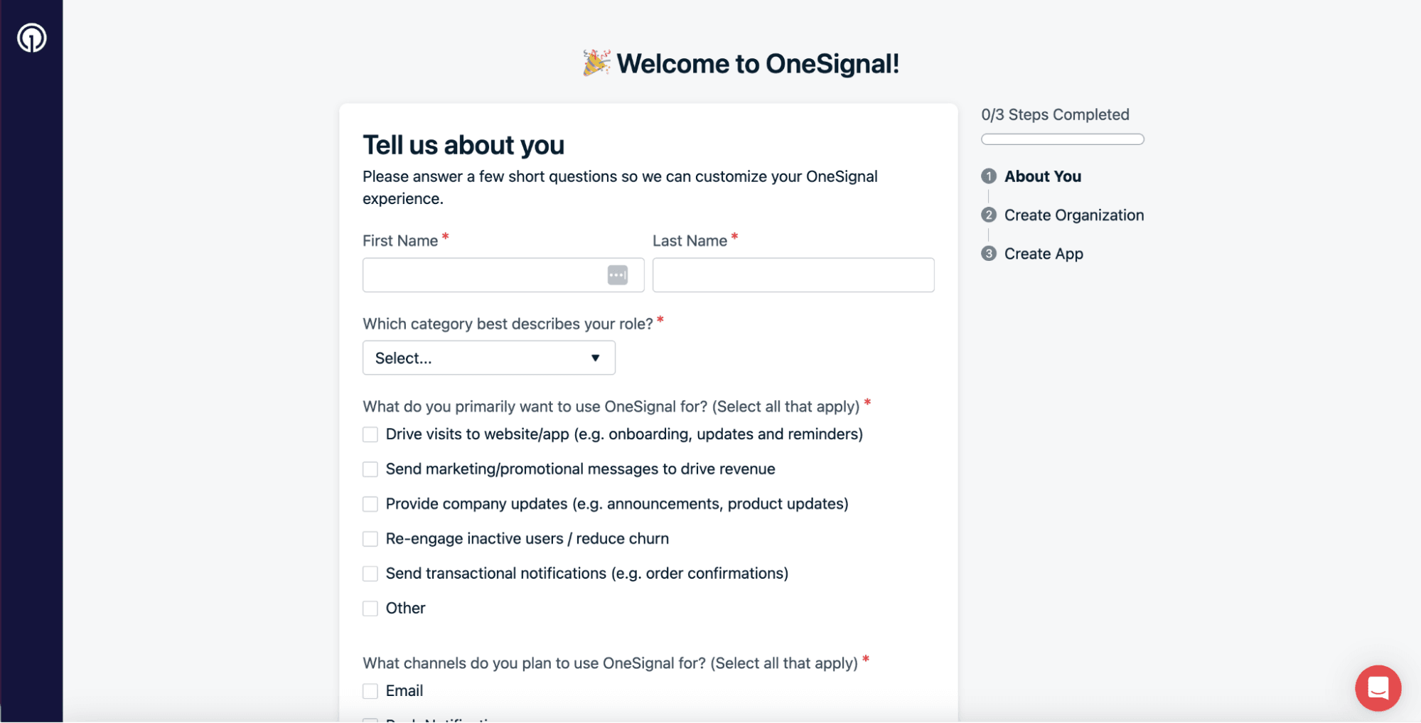 Connecting OneSignal for push notifications