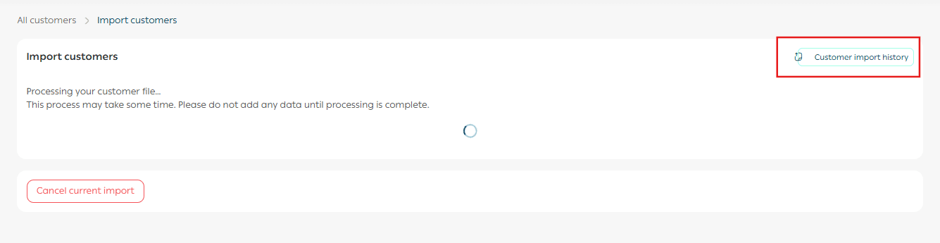 Importing customers