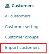 Importing customers