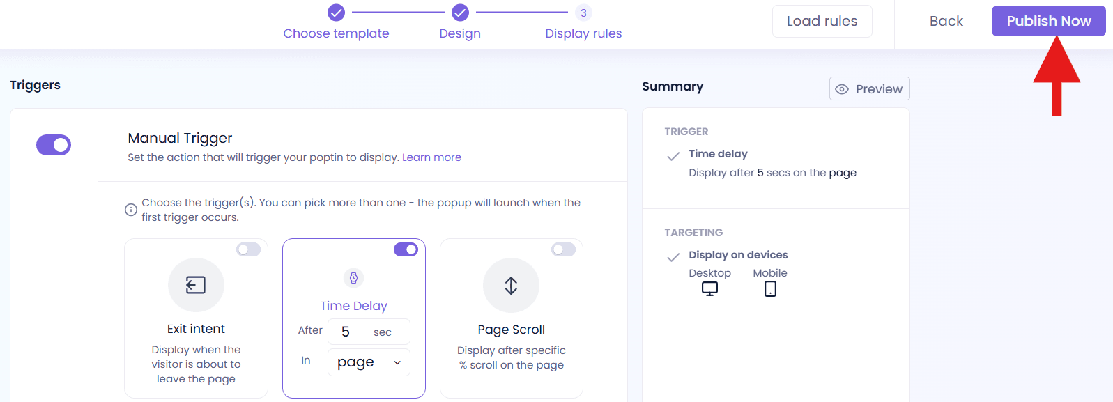 Integrating Poptin for pop-up campaigns