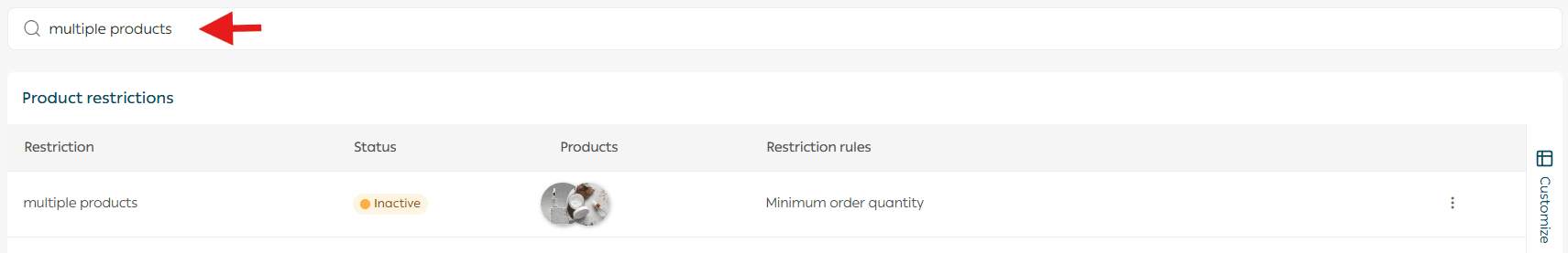 Create and manage product restrictions